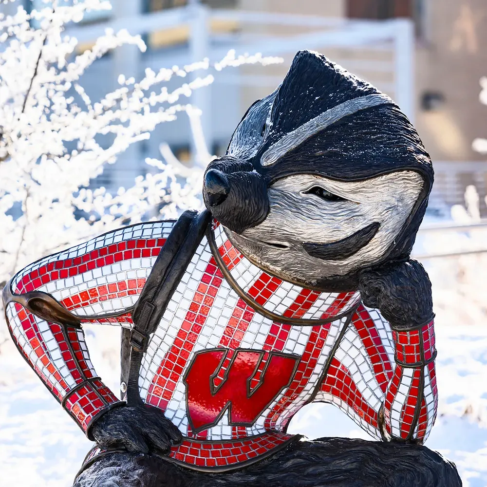 Statue of Bucky Badger