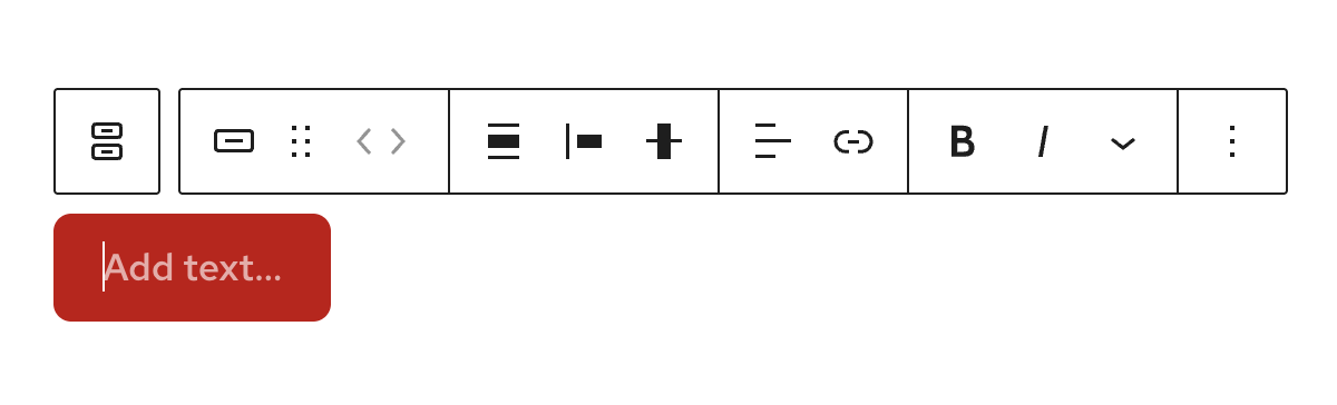 Type directly into the button block where it says "Add text" to change the button text.