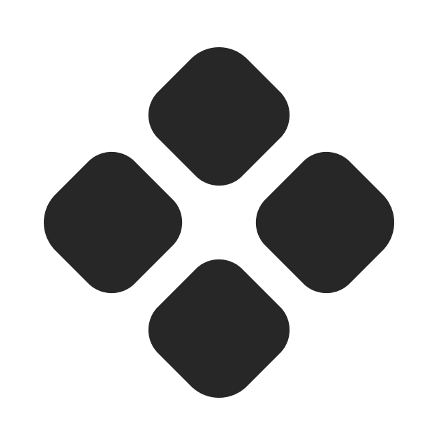 4 diamond shapes, a common symbol to indicate a design component.