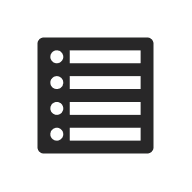 The UW Accordion block icon looks like a bulleted lis.