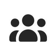 Three outline figures representing people, used for the People Listing block.