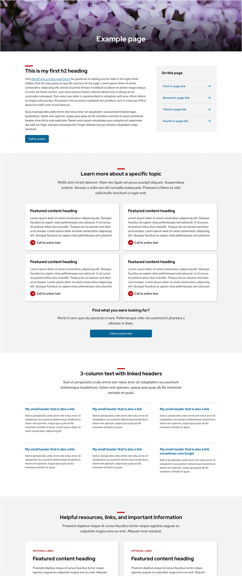 Page with alternating gray sections for clearer separation.