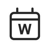 A calendar with the letter W inside represents the UW Today.wisc.edu block.