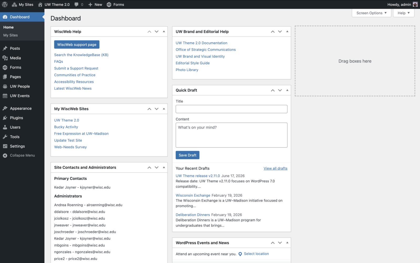 Previous default blue in WordPress admin was a desaturated blue.