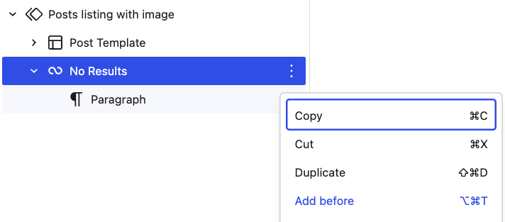 Add before action in the more options menu