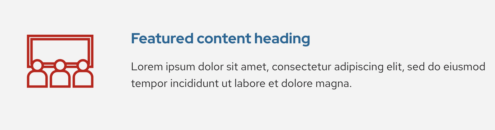 Screenshot of heading and paragraph text with smaller icon
