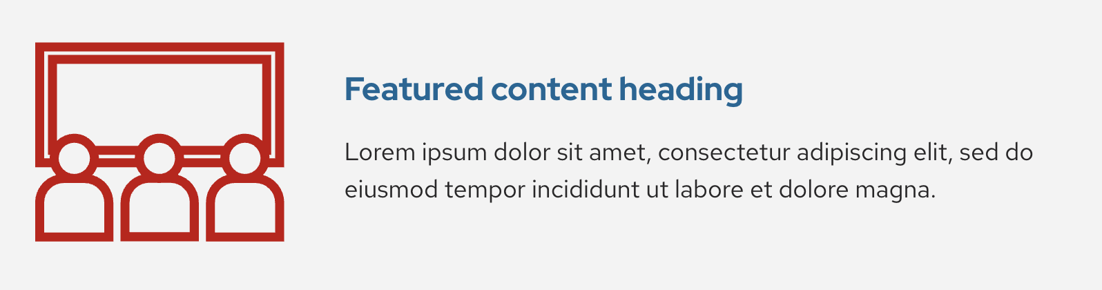 Screenshot of heading and paragraph text with overly large icon